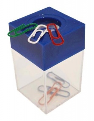 Gemkapocstartó, mágneses, átlátszó-kék