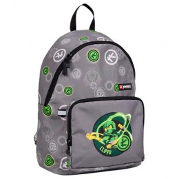 Hátizsák, LEGO "Ninjago Elemental Master of Energy", szürke-mintás