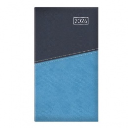 Zsebnaptár, álló elrendezésű, TOPTIMER "Duplex", kék-világoskék