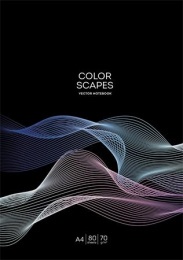 Füzet, tűzött, A4, vonalas, 40 lap, SHKOLYARYK "Color Scapes", vegyes